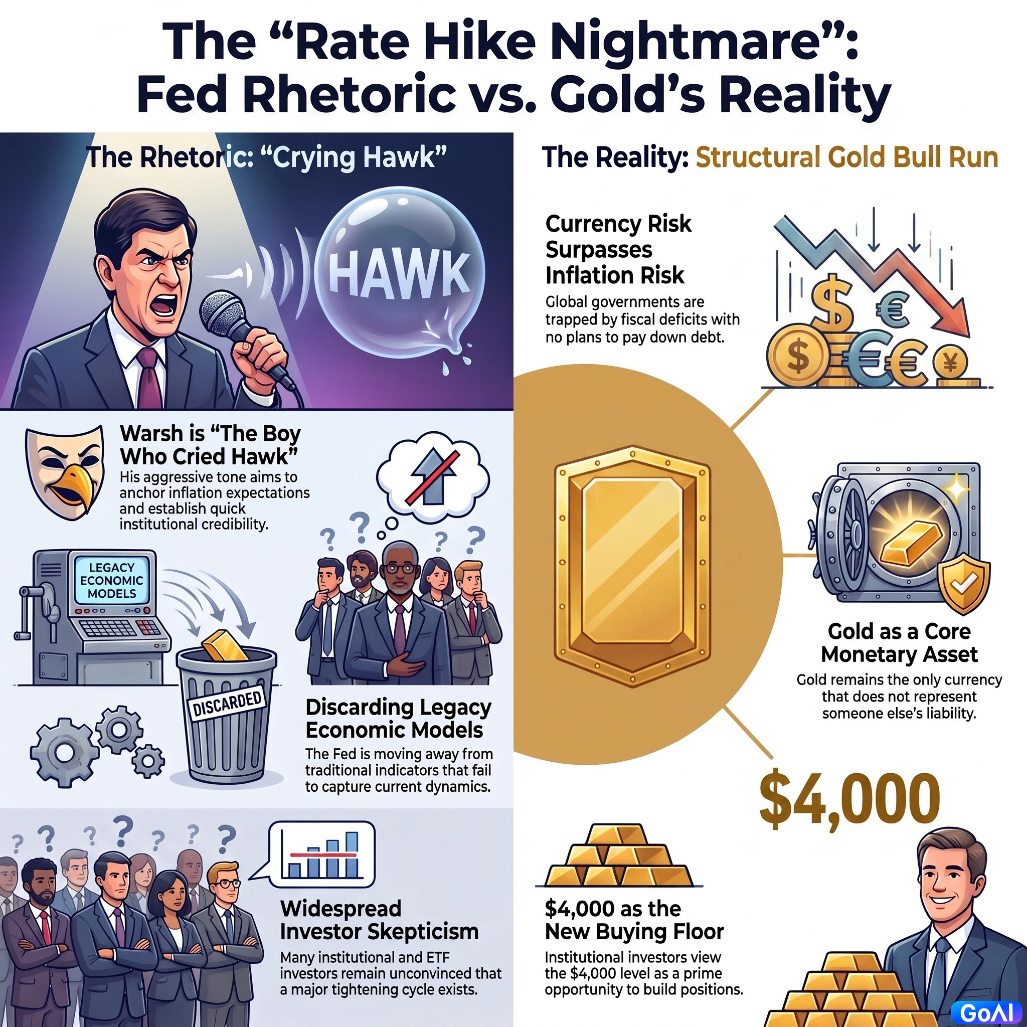 Is the "Rate Hike Nightmare" Lurking? Expert: Warsh Is Just "Crying Hawk," Long-Term Gold Bull Run Intact